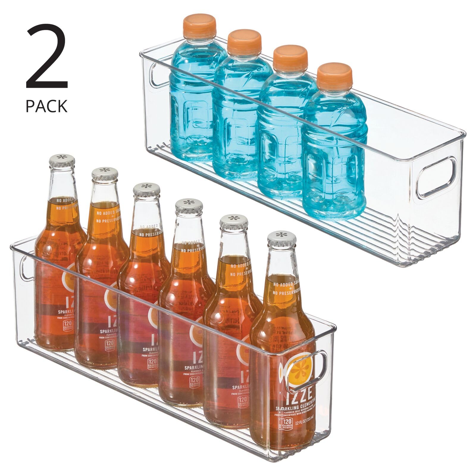 Bandeja de almacenamiento mDesign para despensa, asas para mover.