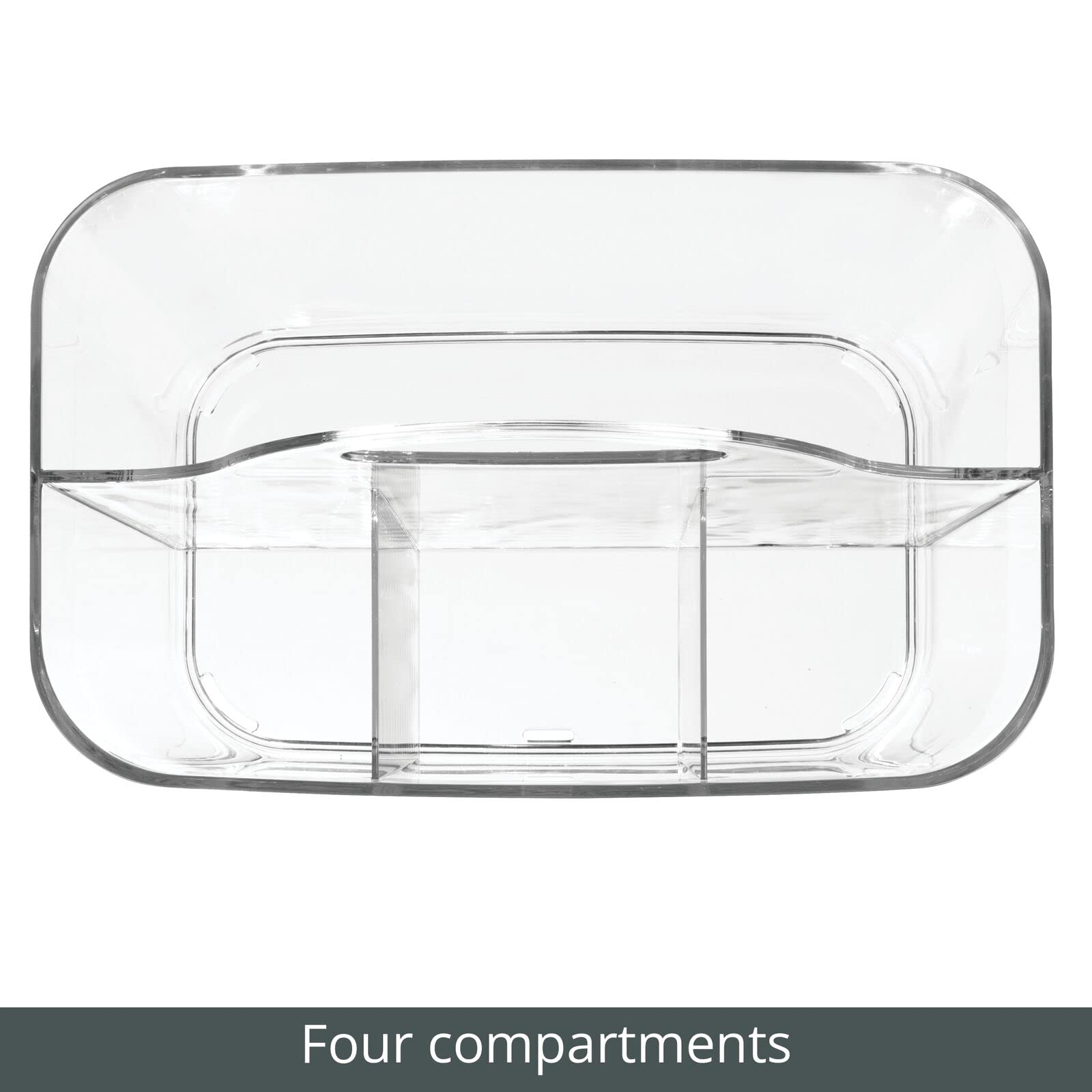 Bandeja cubiertos mDesign Lumiere para encimeras, ayuda a ver tu contenido rápidamente.
