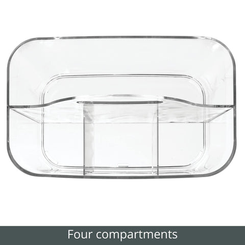 Bandeja cubiertos mDesign Lumiere para encimeras, ayuda a ver tu contenido rápidamente.