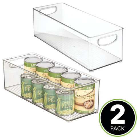 mdesign contenedor plástico transparente para congelador con visibilidad de alimentos