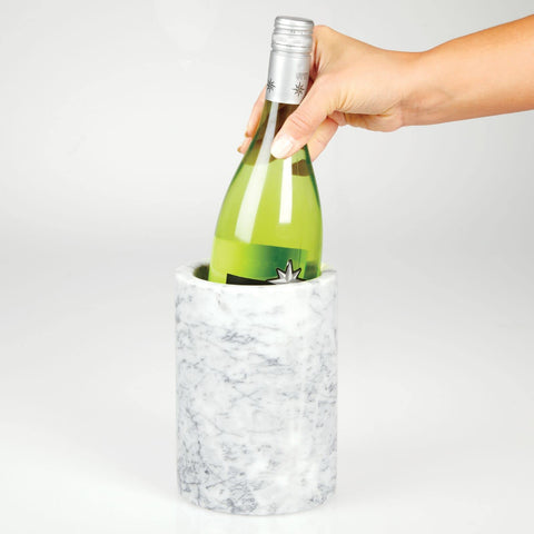 mdesign cubitera champán marmol blanco para fiestas y reuniones.