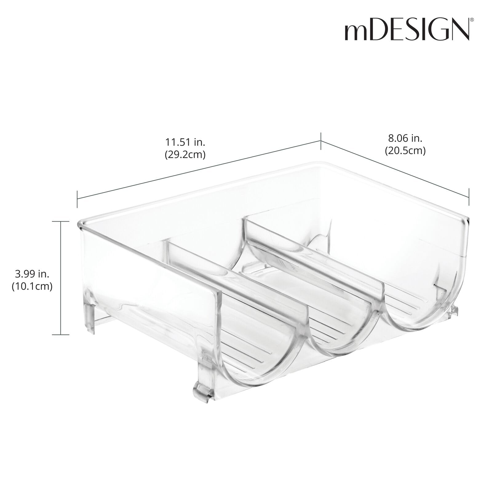Estante de almacenamiento para bebidas, ideal en despensa o gabinete.