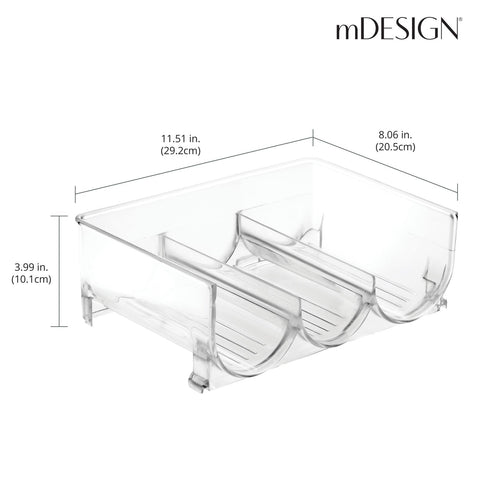 Estante de almacenamiento para bebidas, ideal en despensa o gabinete.