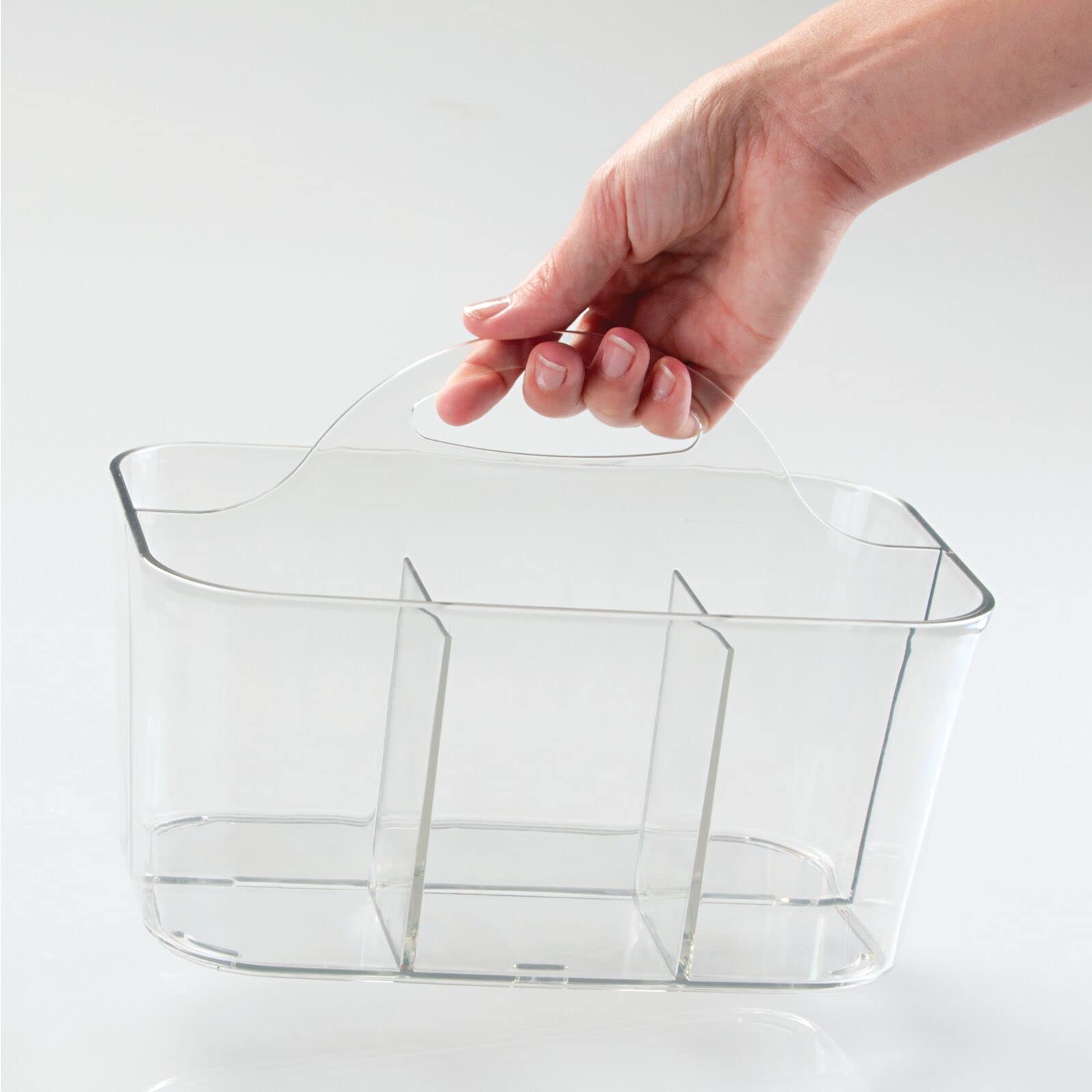 Organizador mDesign Lumiere para cajones y estantes, contenido visible al instante.