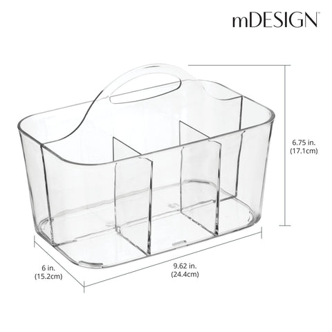 Portacubiertos mDesign Lumiere con servilletas, fácil de usar en mesa y despensa.