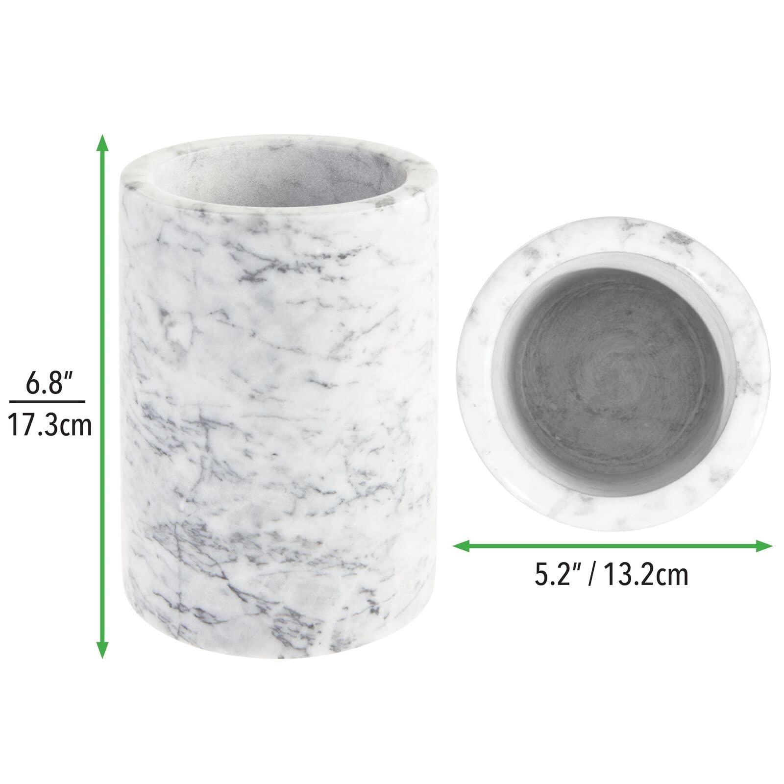 mdesign utensilios servir marmol blanco junto a la cubitera.