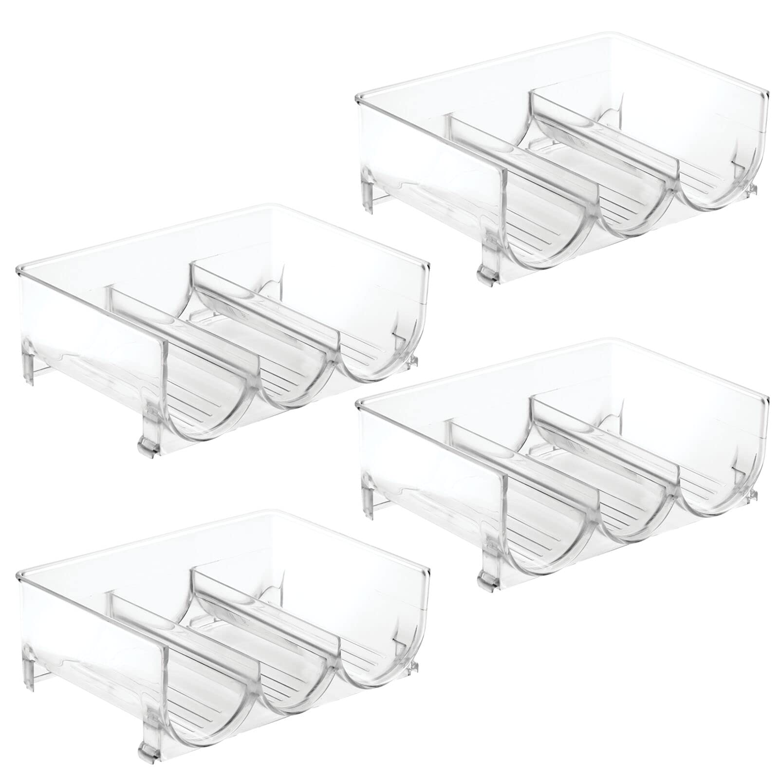 Organización de bebidas con estante transparente de mDesign para una visión clara.