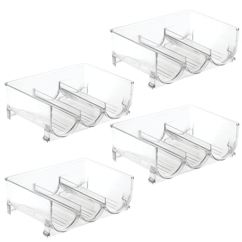 Organización de bebidas con estante transparente de mDesign para una visión clara.