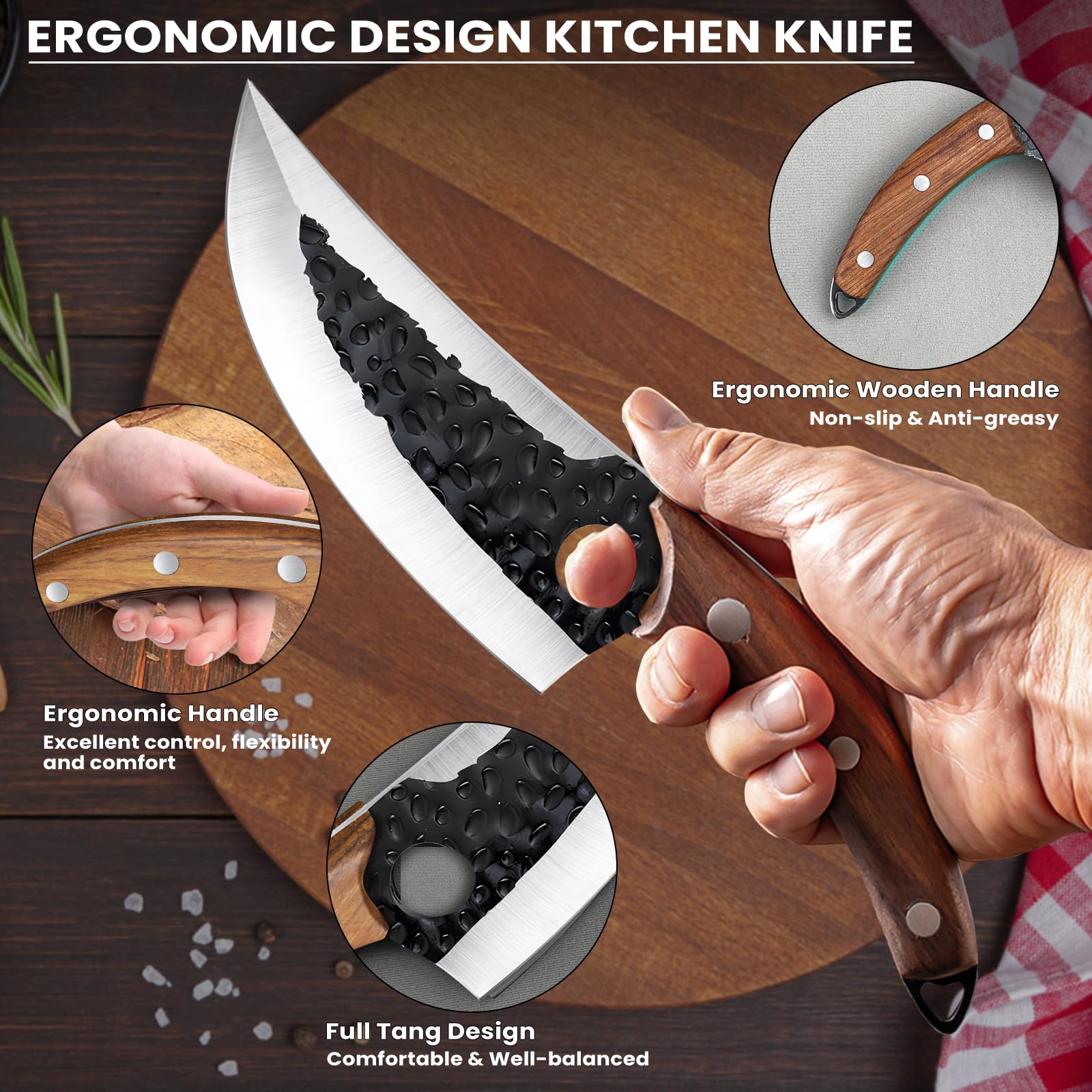 Cuchillo MDHAND en caja regalo ideal para amantes de la cocina.