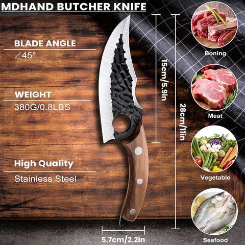 MDHAND cuchillo chef cortes rápidos y uniformes para carne y verduras.