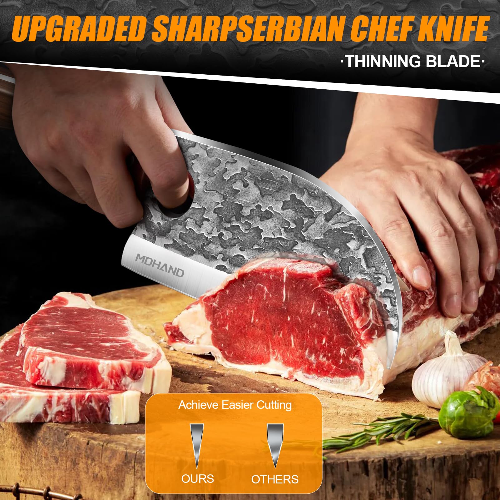 MDHAND cuchillo deshuesar profesional para despieces precisos