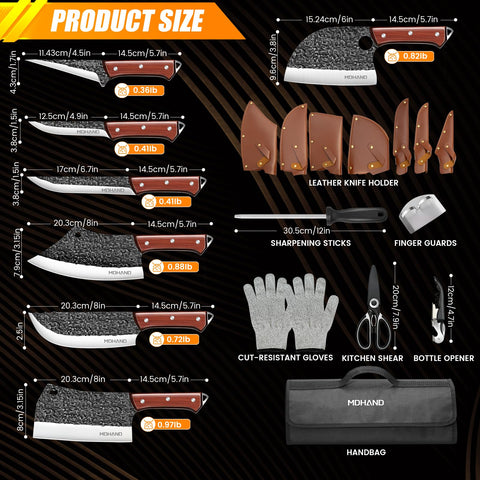 MDHAND cuchillo vikingo para cortes grandes y controlados