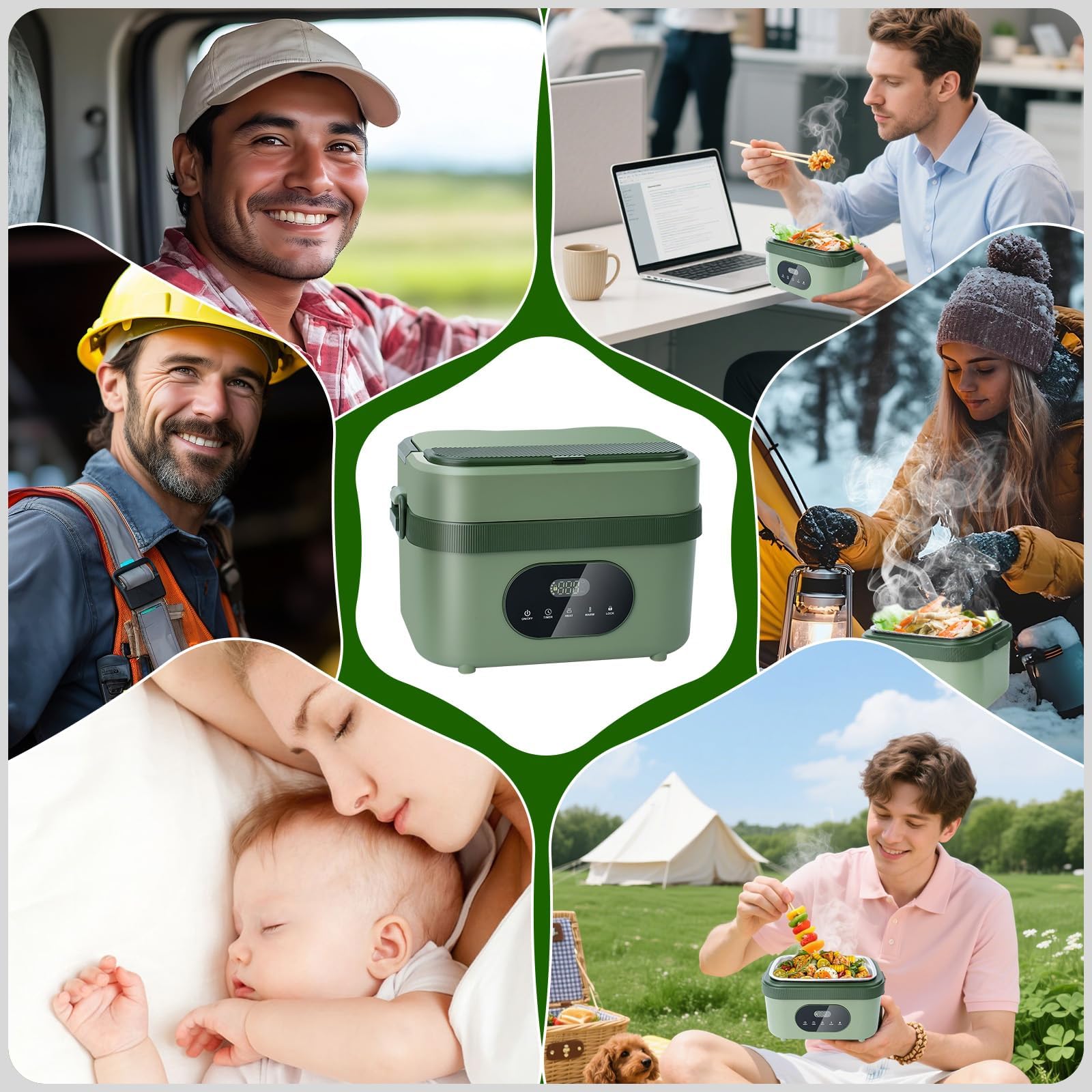 MDHAND fiambrera capacidad de 1,5 L para porciones amplias.