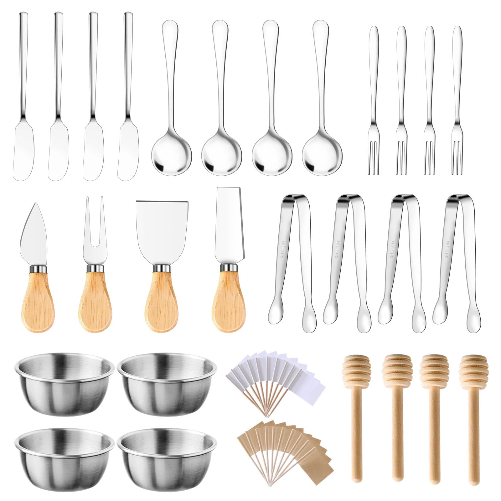 Cuchillos para queso y espátula de mantequilla de MDSPLPIY para servir con estilo