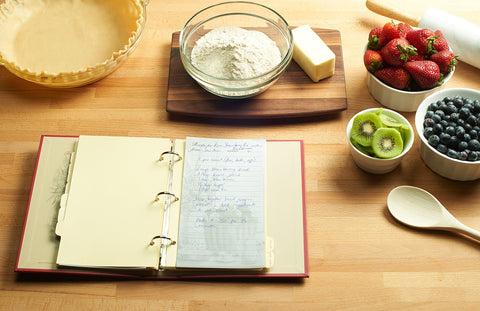 Meadowsweet Kitchens 50 hojas alineadas para escribir recetas favoritas a mano.