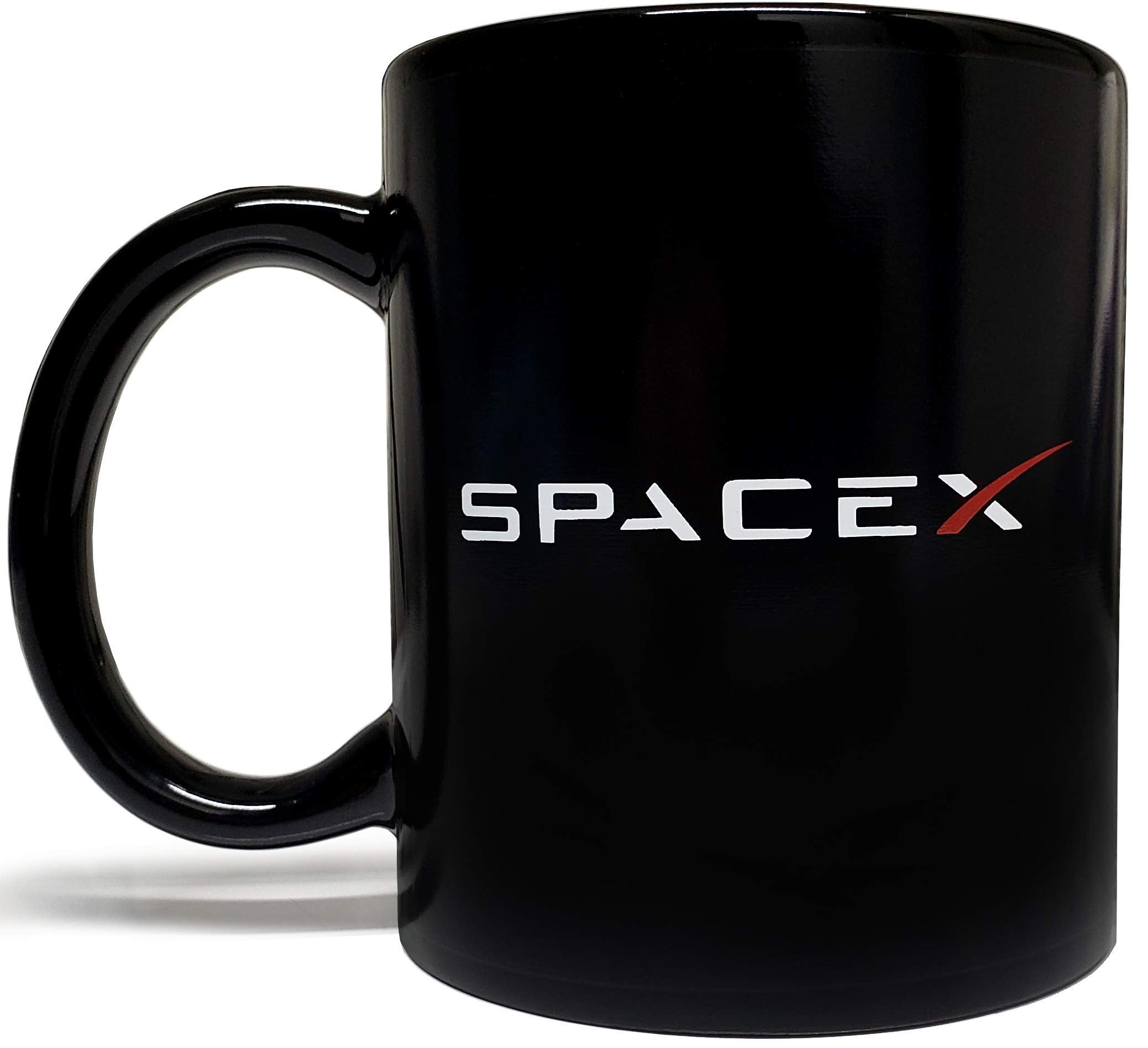 Mean Muggin taza cerámica negra con diseño espacial para ritual mañanero de café.