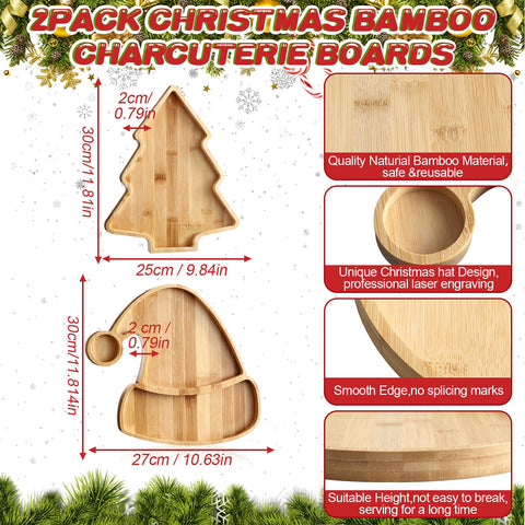 Meanplan bandeja navidad sombrero Papá Noel: fuente de servir y decoración festiva.