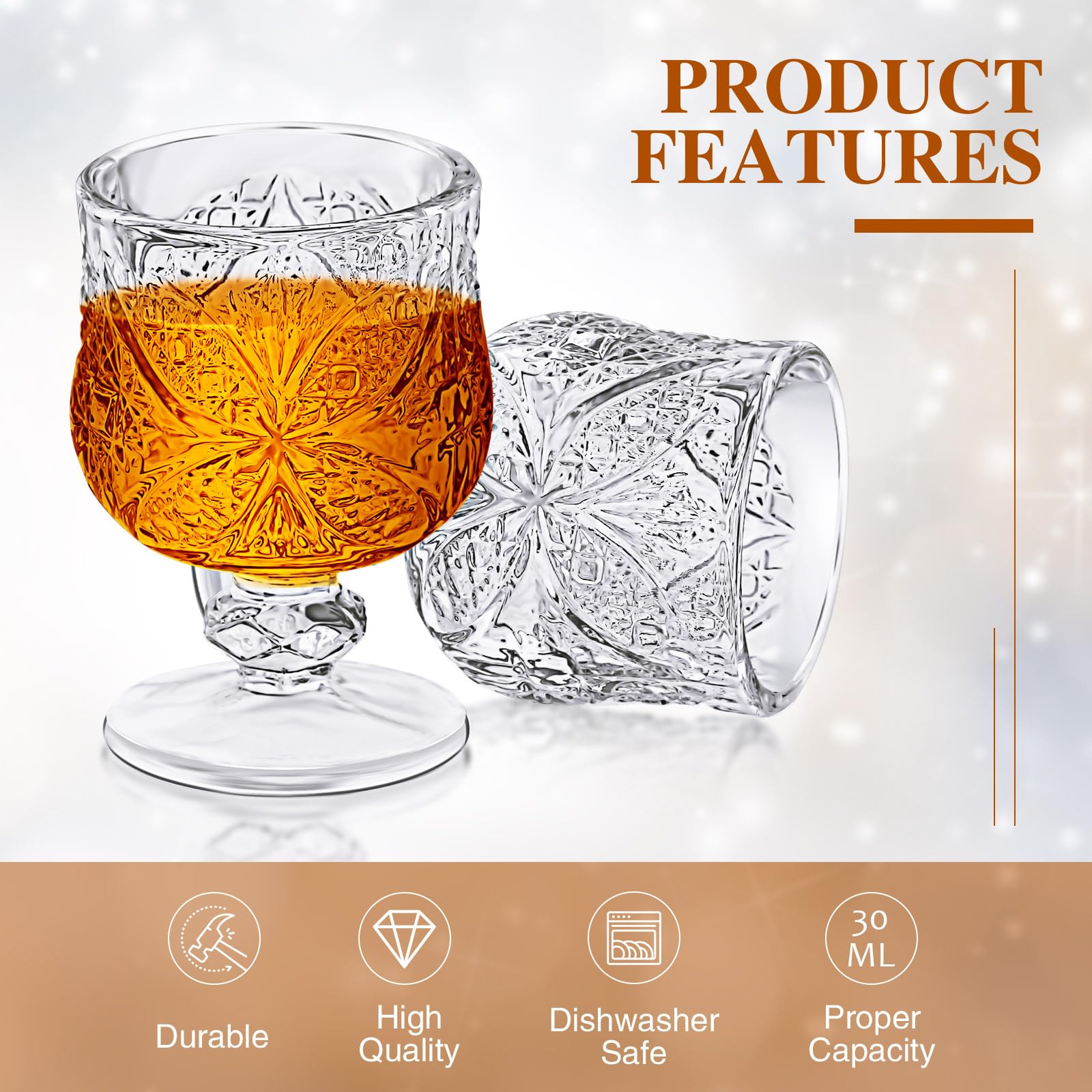Meanplan vaso brandy boca amplia ideal para aroma y sabor.