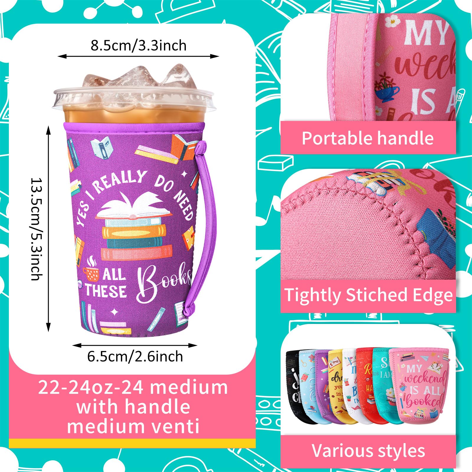 Meanplan funda para café, diseño de libro, mantiene la bebida fría durante lectura.