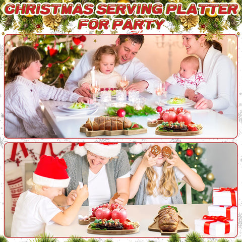 Meanplan plato servir Navidad arbol: superficie lisa para manejar snacks.