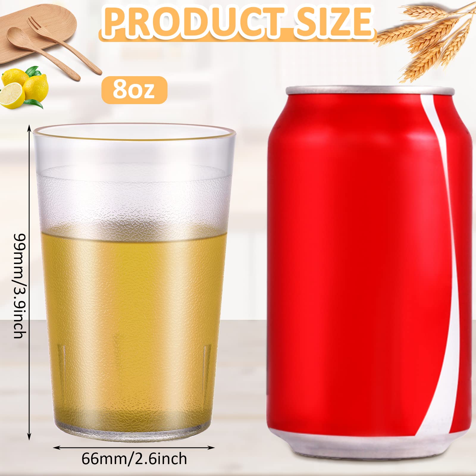 Meanplan vaso plástico 8 oz con textura de agarre, facilita sostenerlo incluso con manos mojadas.