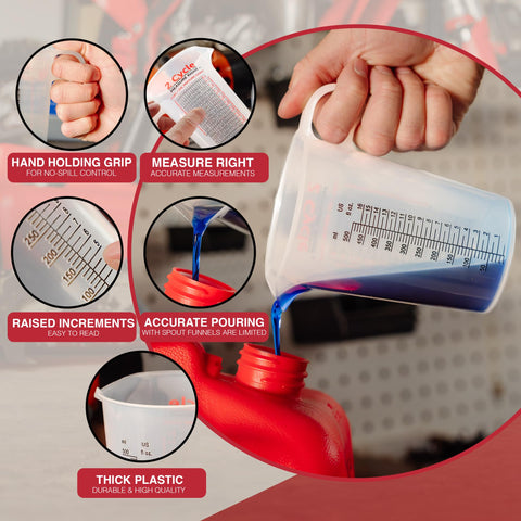 MEASURE RIGHT: pico vertedor elongado crea corriente suave.