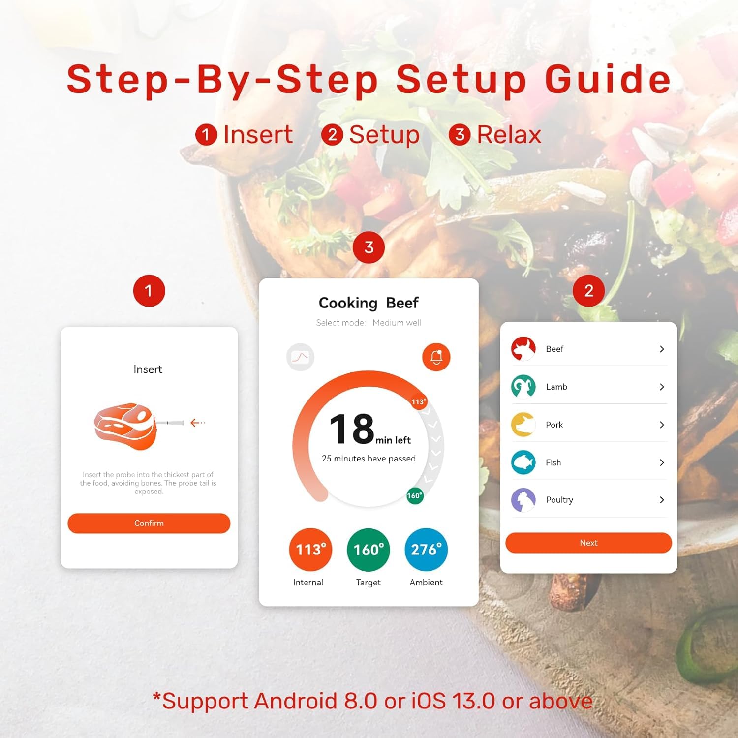 Meatmeet S Pro app: configuración rápida sin cuentas ni WiFi