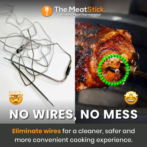 MeatStick con sensores duo y batería de 24 horas para cocción prolongada
