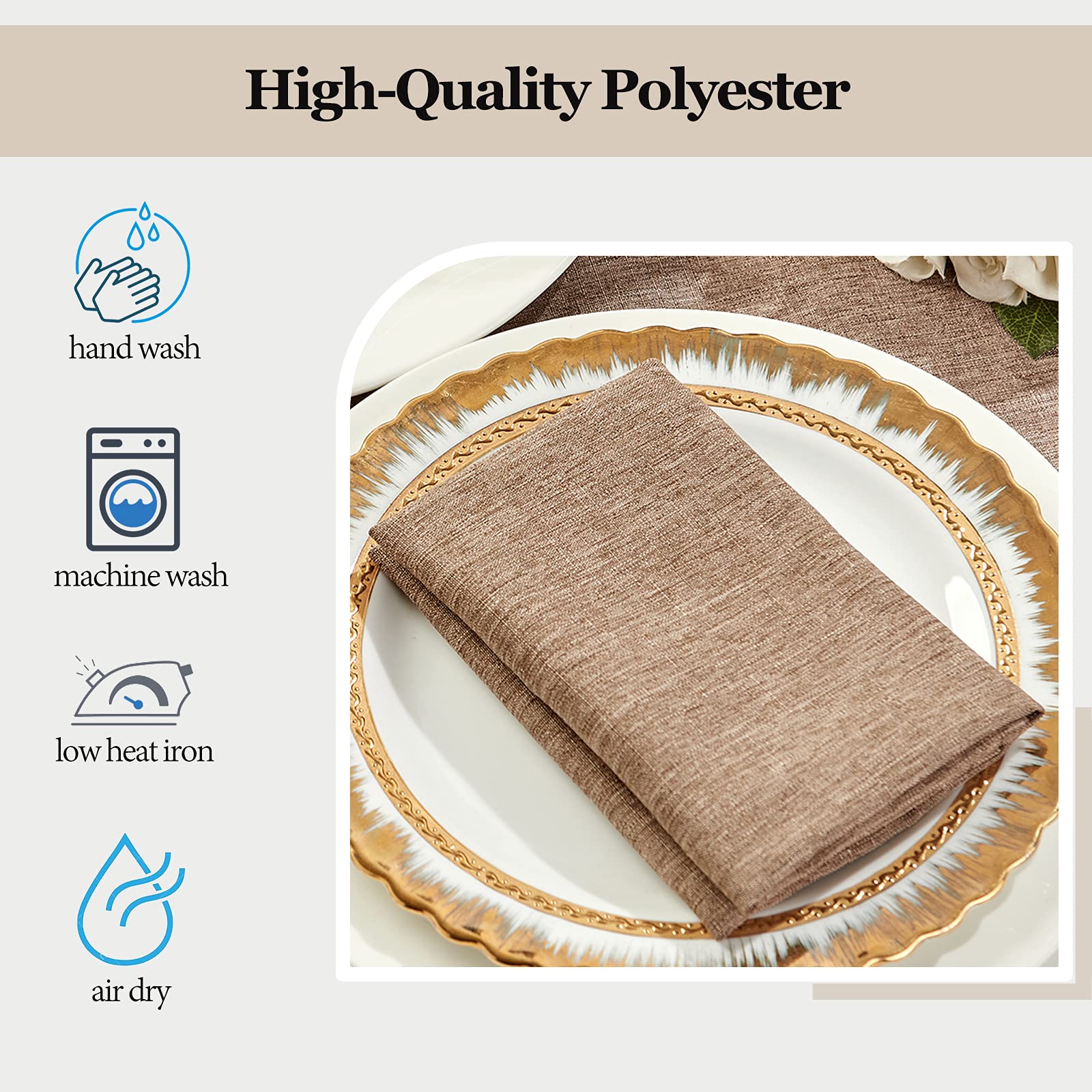 Mebakuk servilletas 17x17, pliegues decorativos para presentaciones atractivas