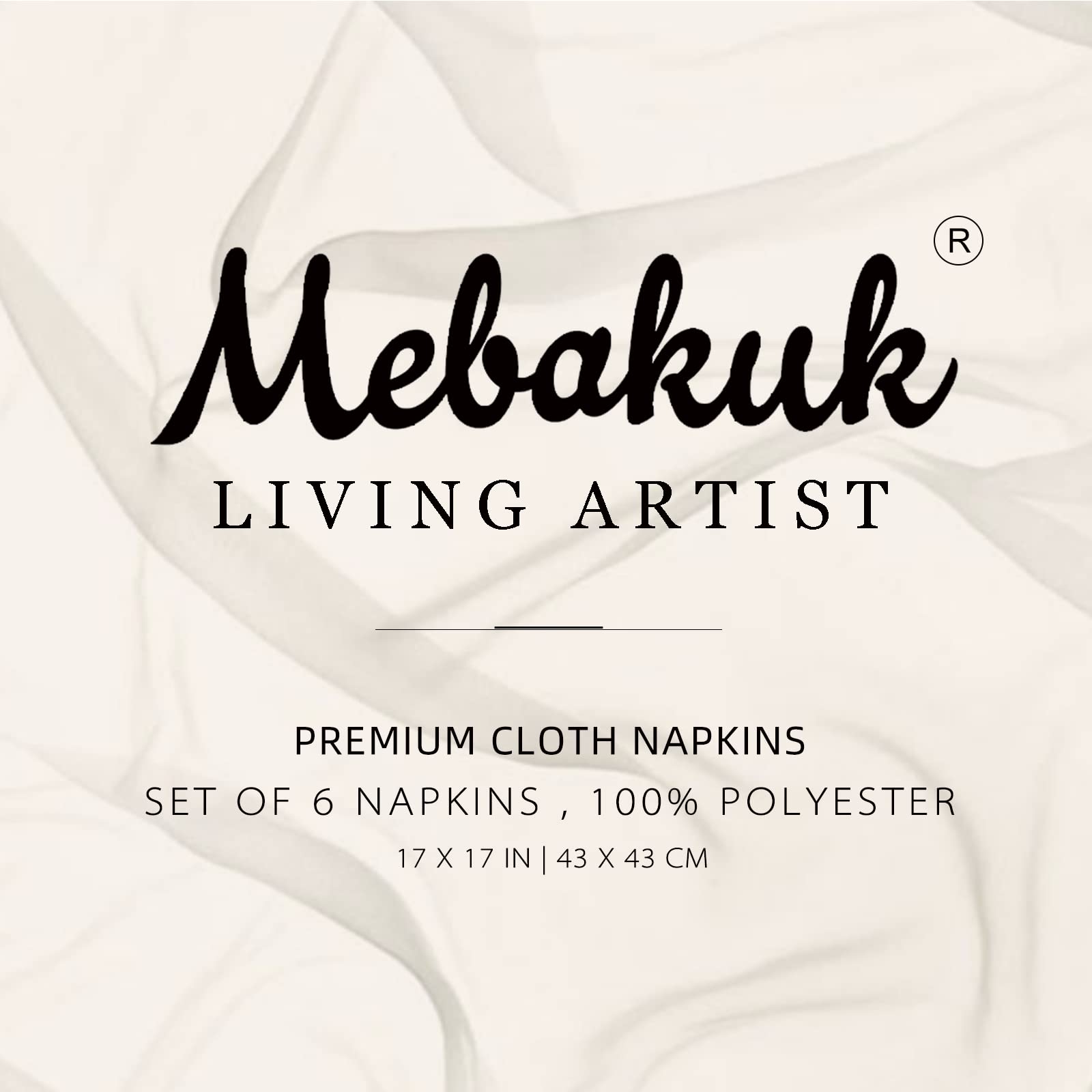 Mebakuk servilletas tono lino claro, color estable para cualquier mesa
