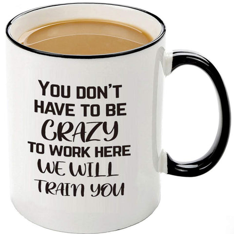Mecai taza de oficina con frase graciosa, ideal para motivar el escritorio.