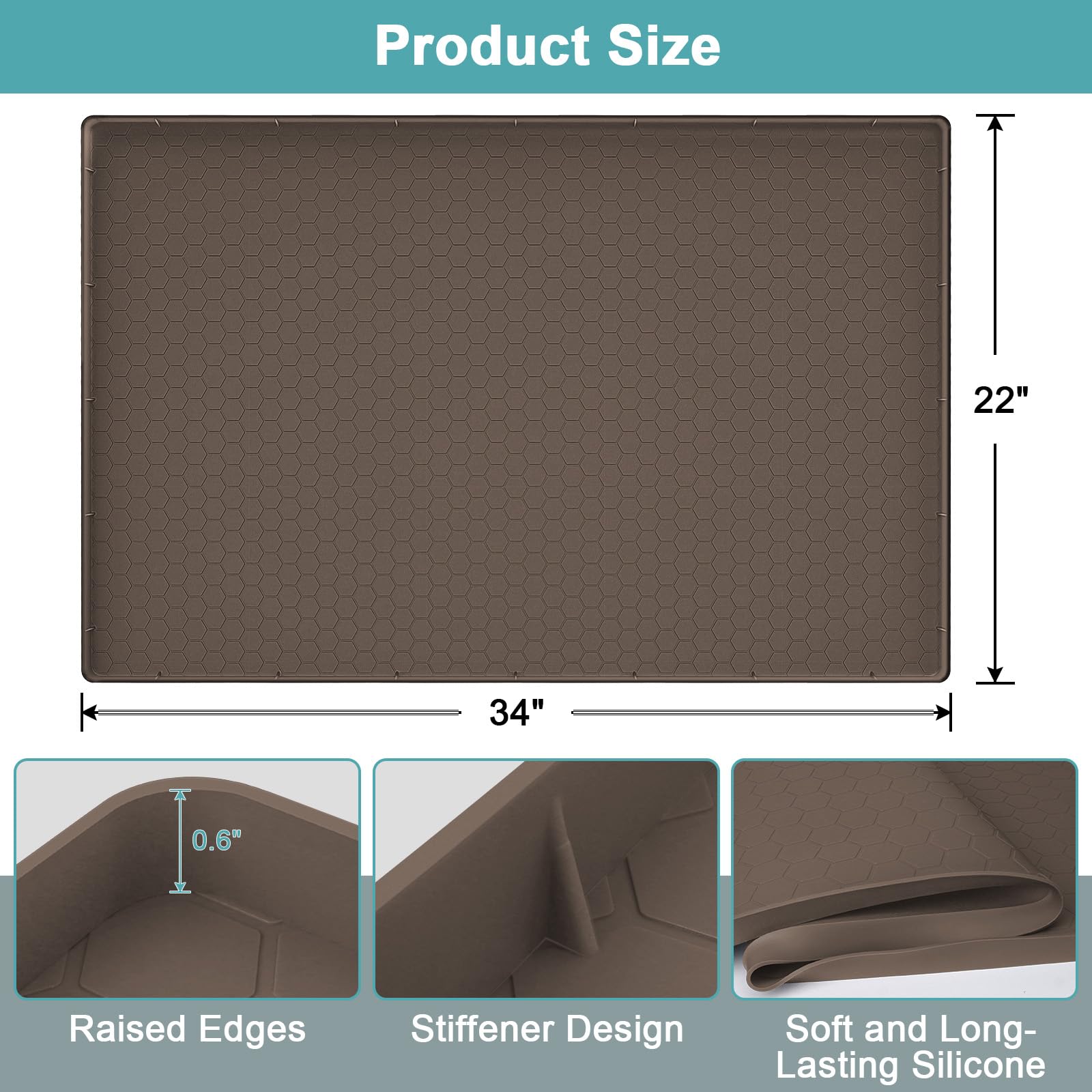 Mecheer silicona flexible para gabinetes facilita limpieza y ajuste