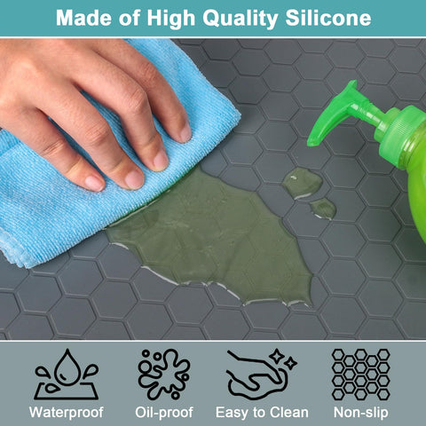Tapete de silicona MECHEER flexible para gabinetes facilita limpieza