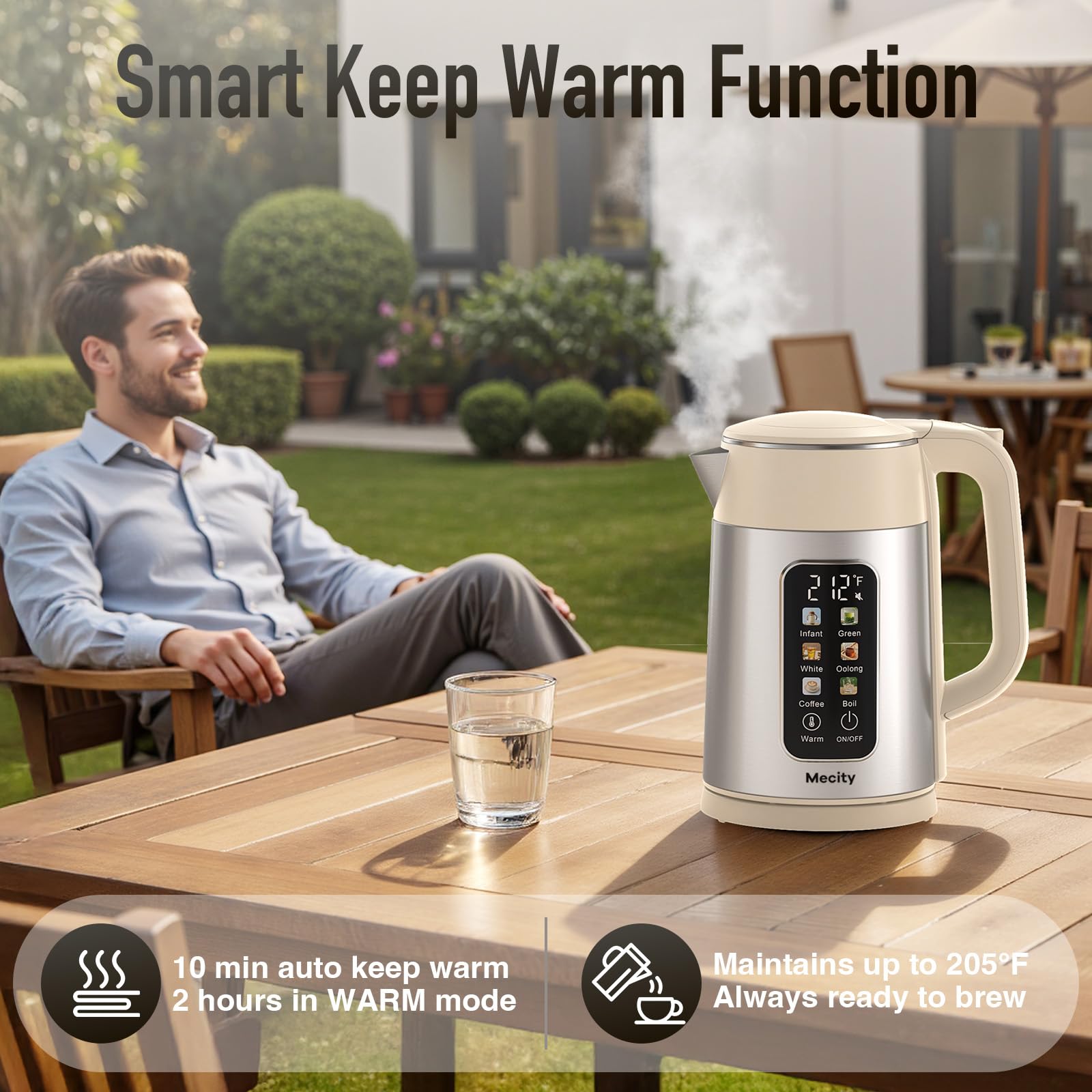 Gran capacidad 1.7l ideal para familias y reuniones