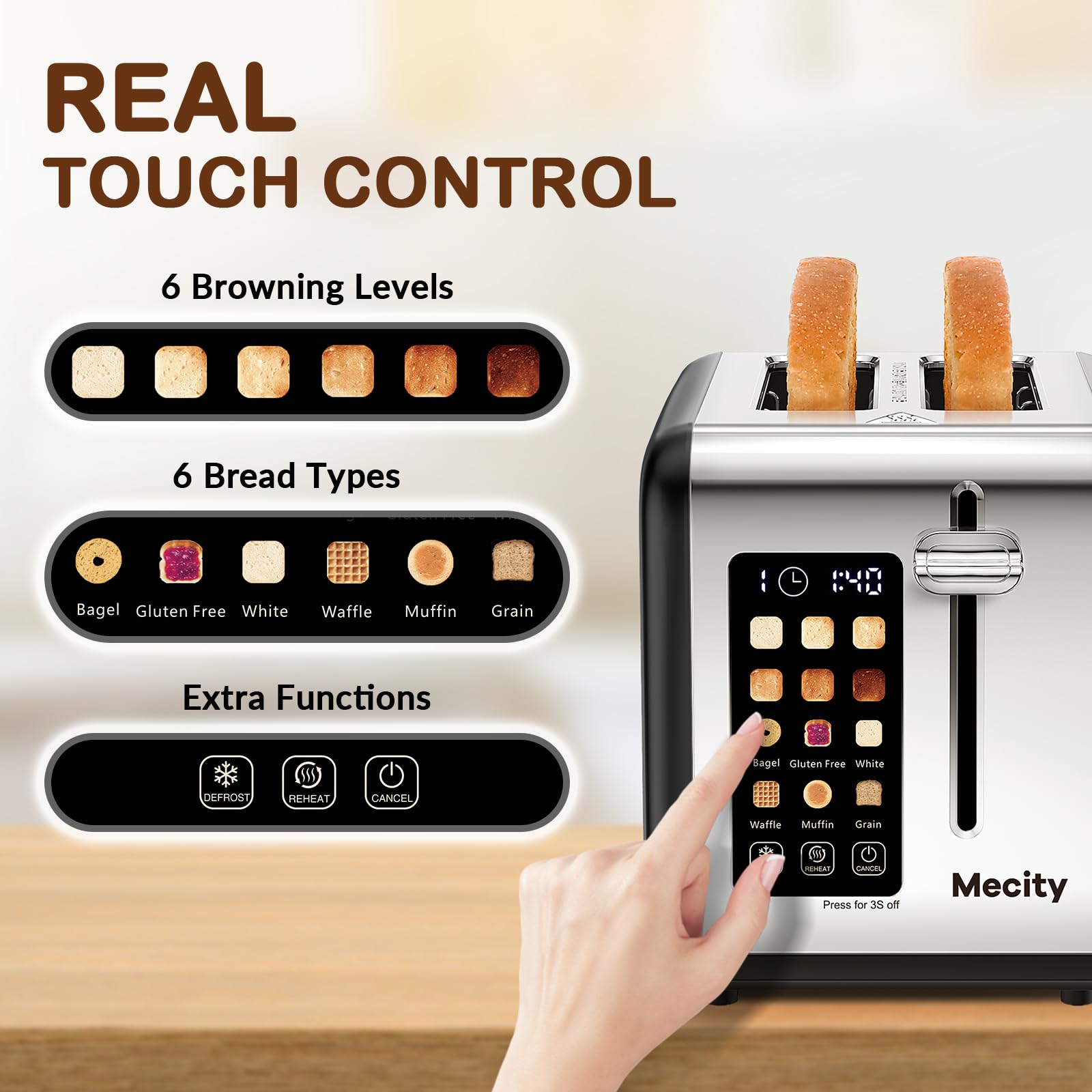 Mecity: acabado inoxidable mate negro para cocina moderna y duradera.