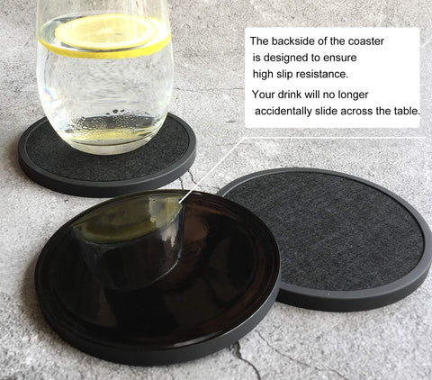 Soporte metálico negro Mecowon para almacenar posavasos de forma ordenada