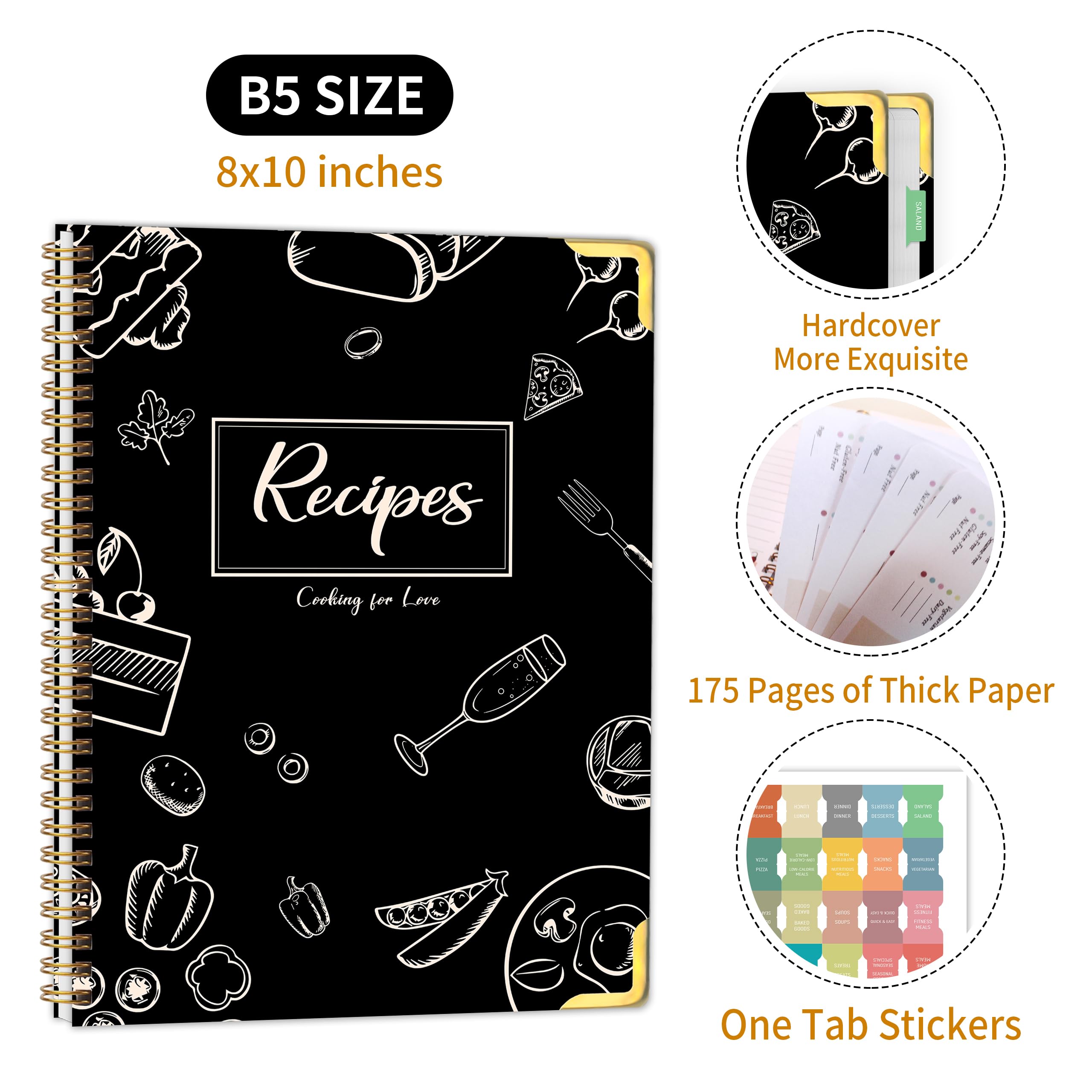 meDolove libro de recetas índice en blanco para personalizar contenidos.