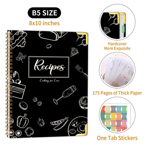 meDolove libro de recetas índice en blanco para personalizar contenidos.