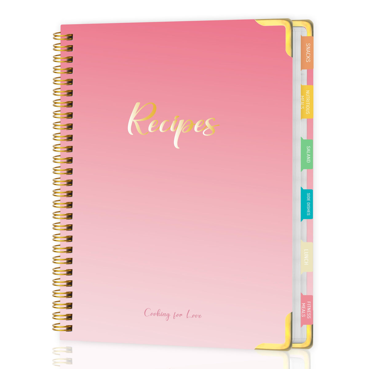 meDolove, libro de recetas con tapa dura rosa, ideal para conservar tus recetas familiares.
