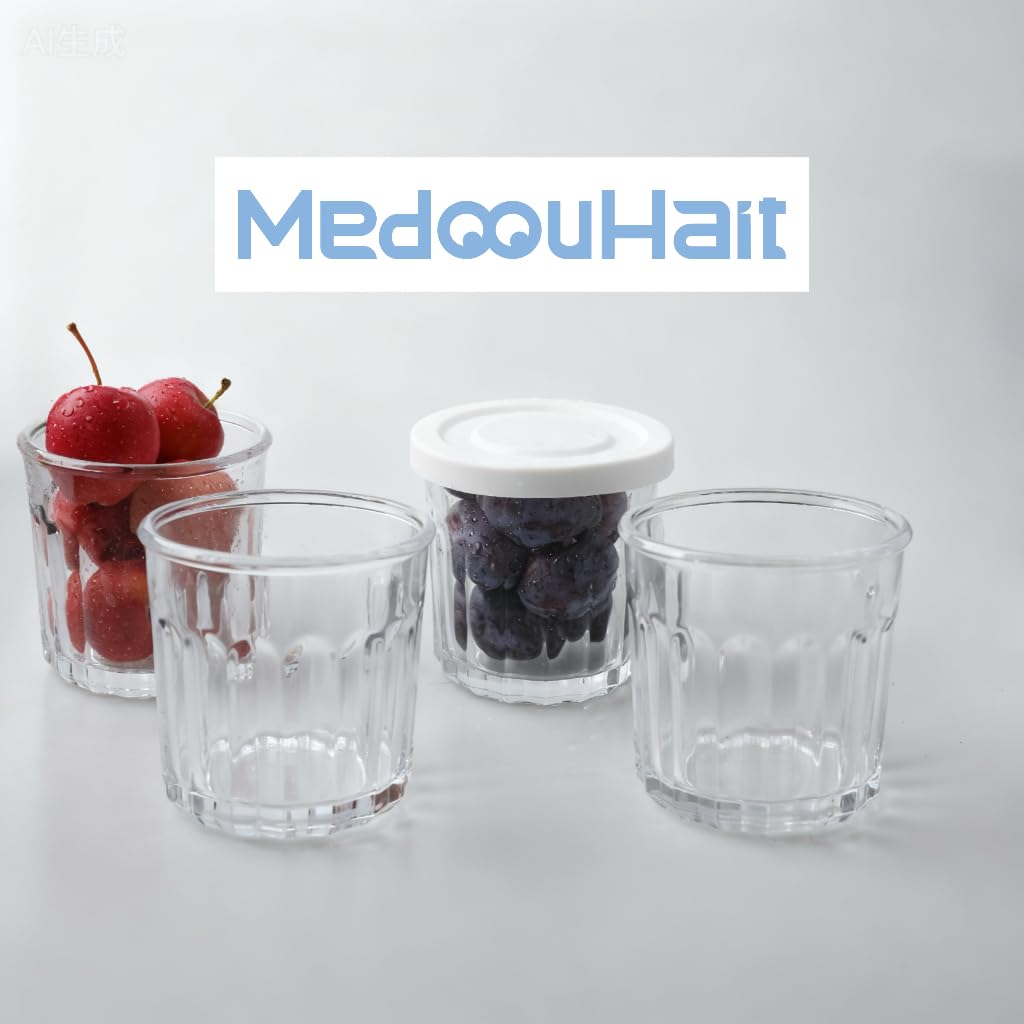MedoouHait jarras de vidrio con tapas, perfectas para guardar alimentos y bebidas en la nevera.