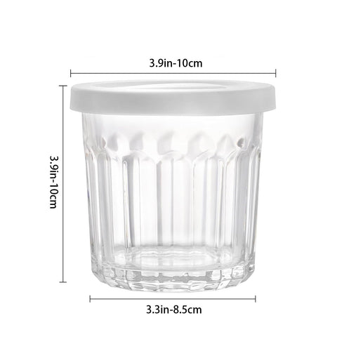 Vasos de vidrio MedoouHait apilables, ahorro de espacio en cocina y despensa.