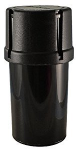 MedTainer contenedor de almacenamiento con molinillo integrado, práctico para transporte discreto.