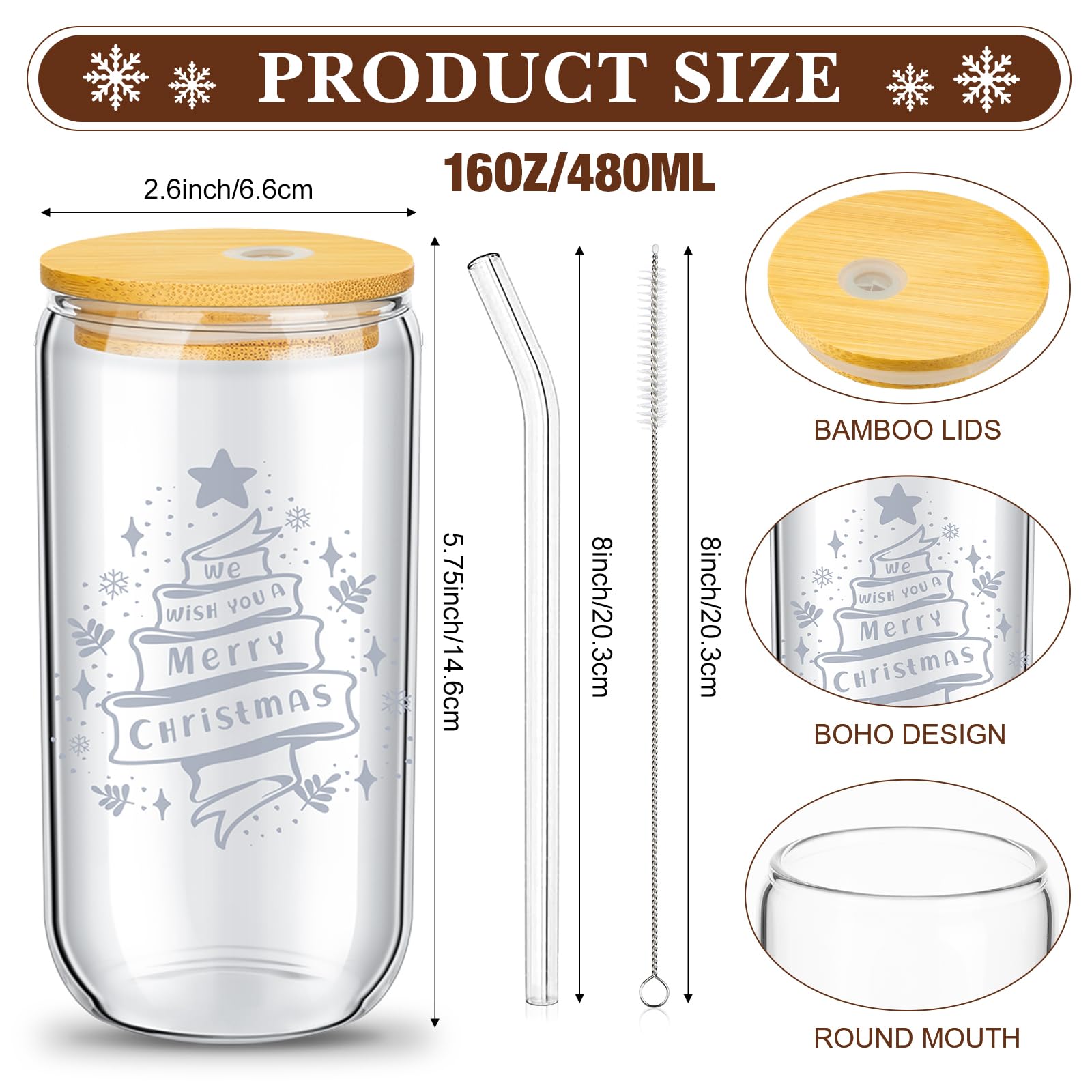 Meekoo copas navidad con pajillas reutilizables, perfectas para servir cócteles festivos.