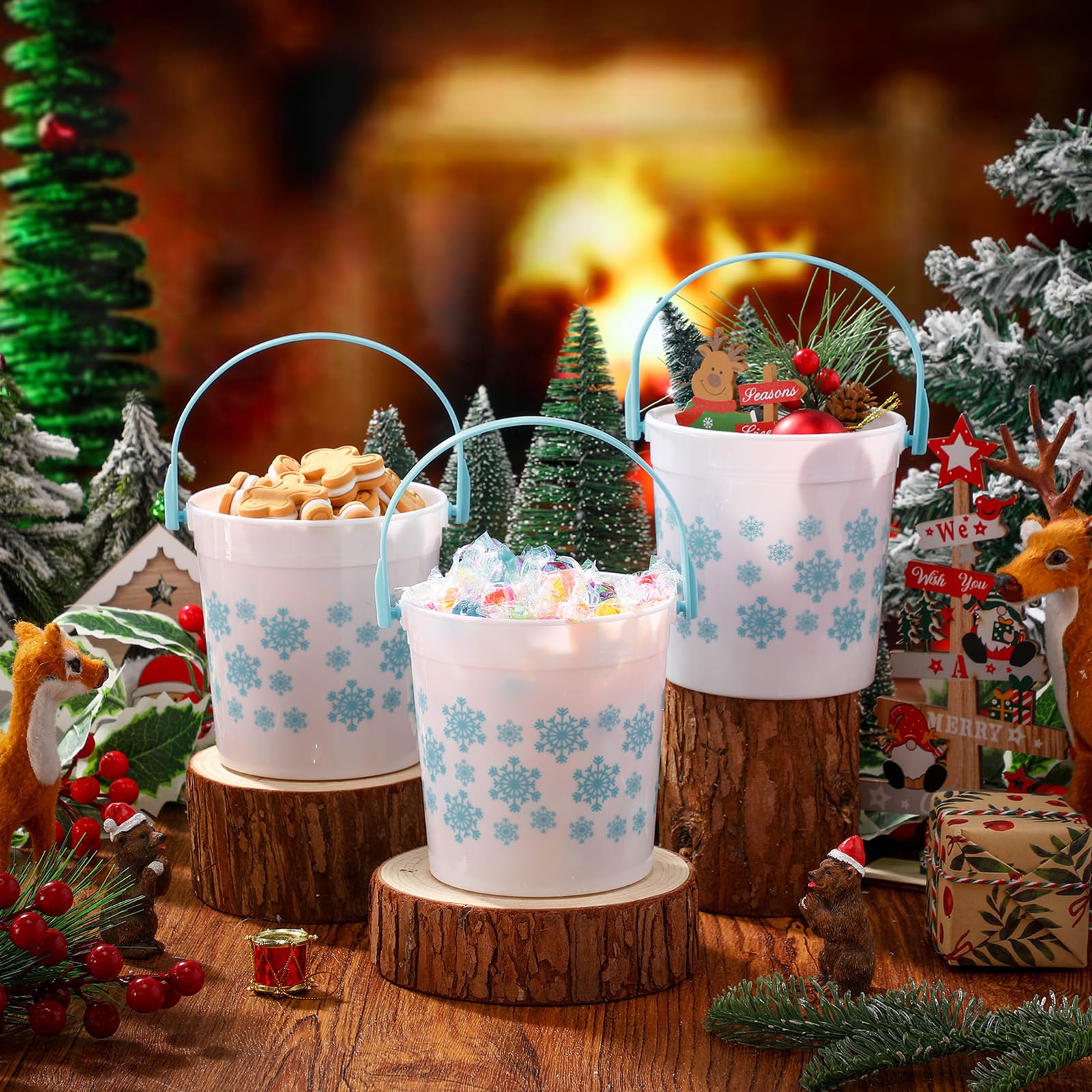 Meekoo cubos pequeños de invierno ideales para almacenamiento y regalos