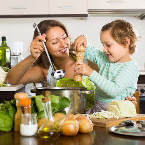 Cucharón Meekoo de acero inoxidable, apto para cocinas ocupadas.