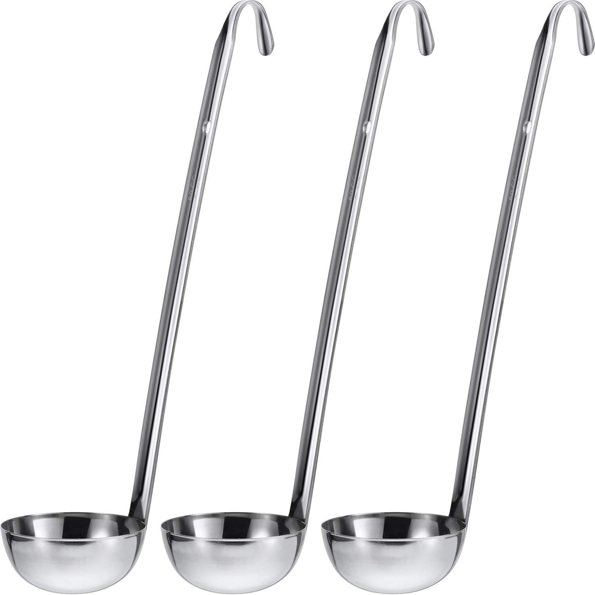 Meekoo cucharón de sopa con mango ergonómico para manejo cómodo.