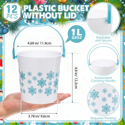 Meekoo cubos azules para repartir dulces en la fiesta navideña