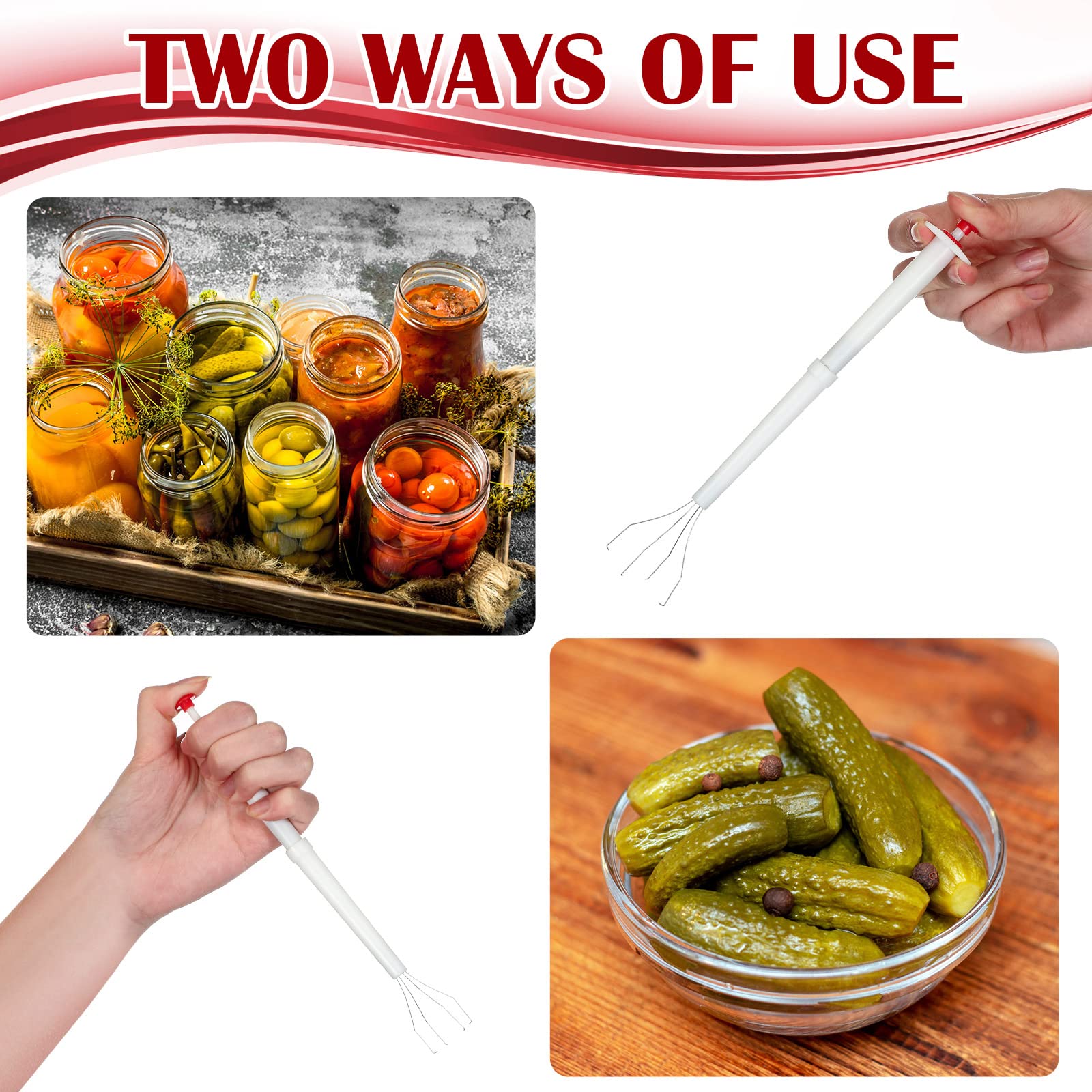 Meekoo pinza recogedora para aceitunas, cuerpo plástico ligero.