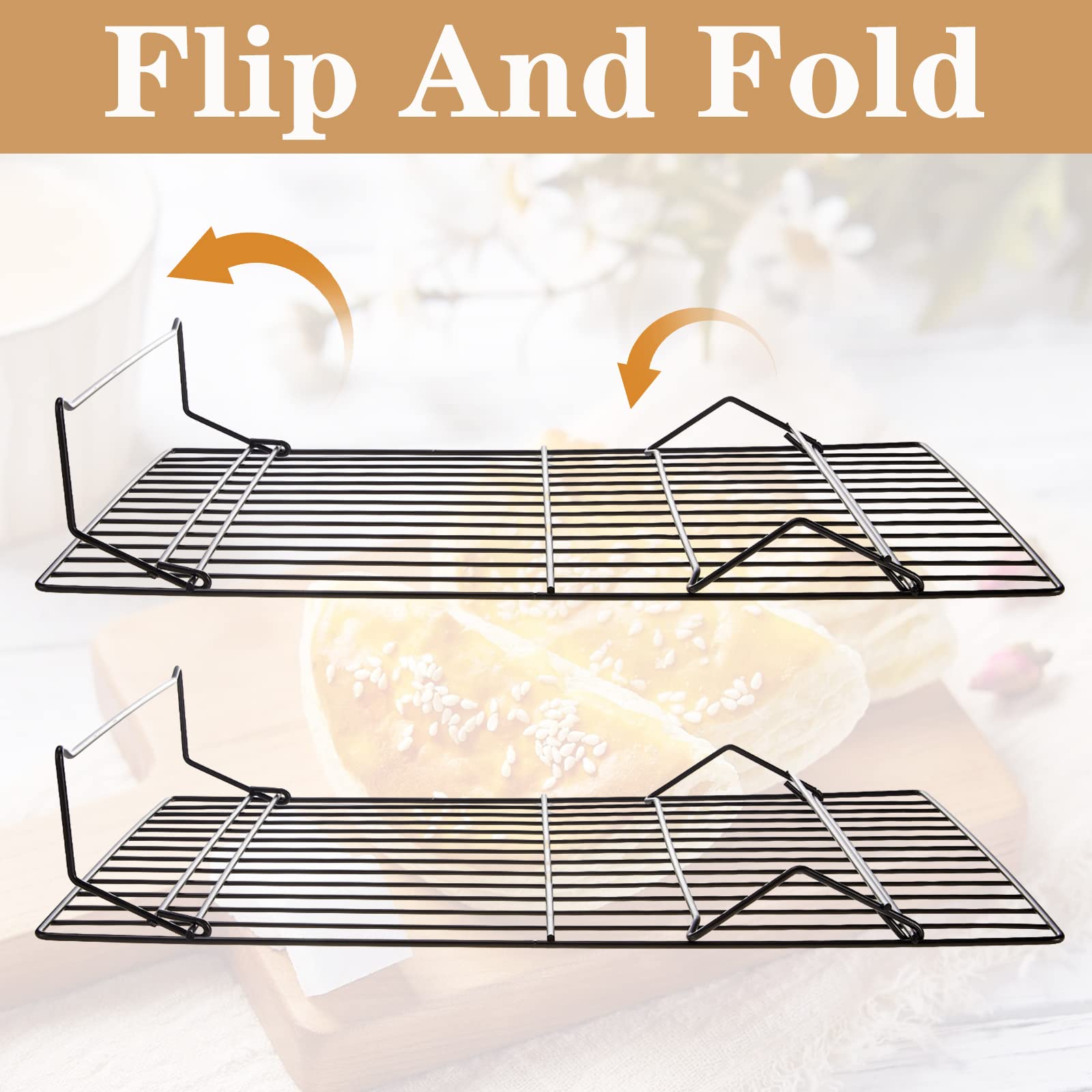 Meekoo rejilla patas plegables para ahorro de espacio en la cocina