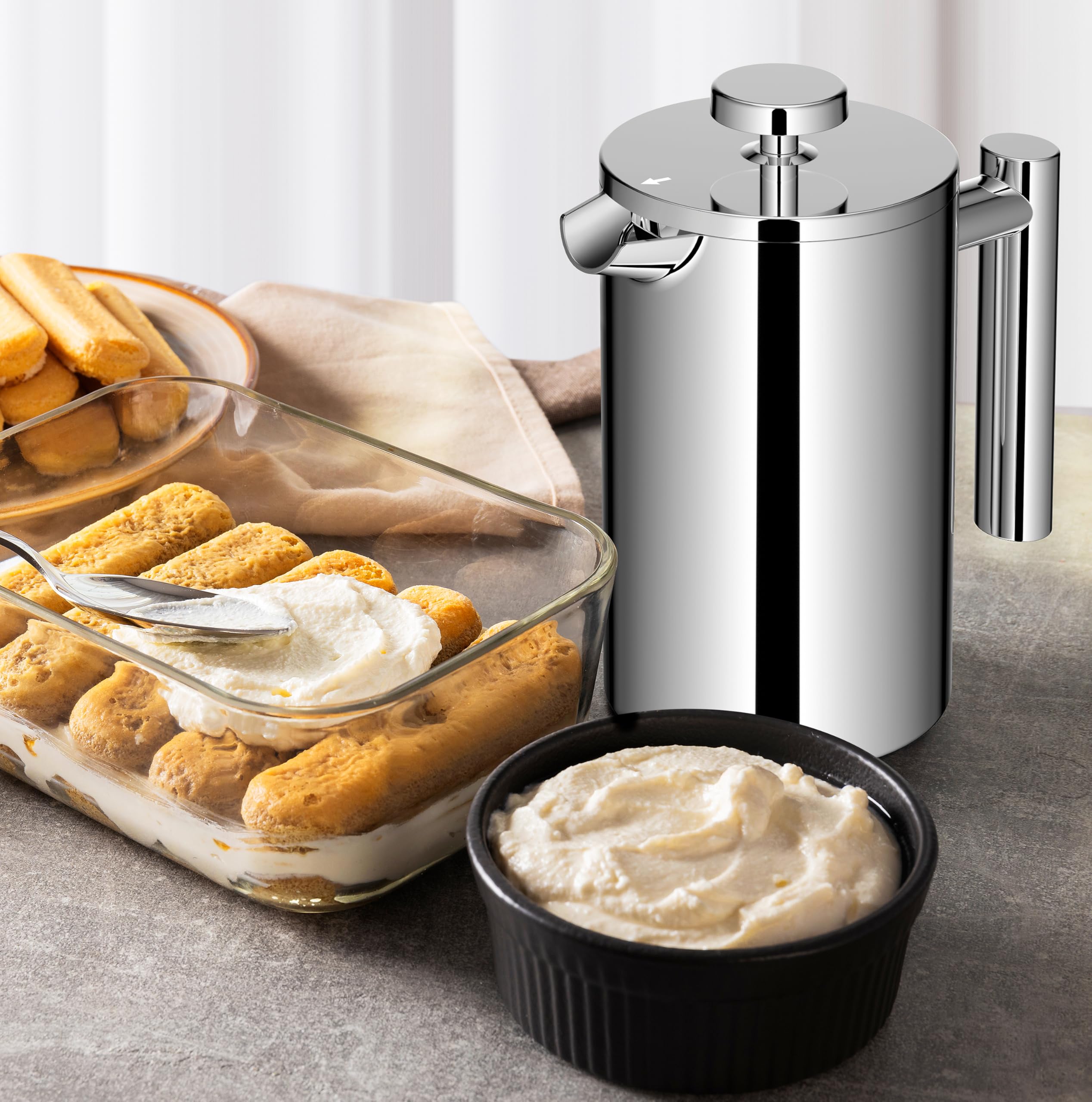 Meelio Prensa Francesa café aromático y cremoso listo en minutos